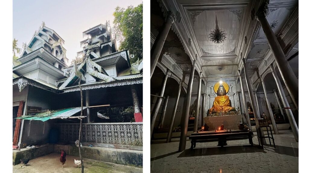 পুরাতন কাঠের বৌদ্ধ বিহার